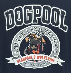 Marvel Comics Dogpool Deadpool & Wolverine Black T-shirt XL